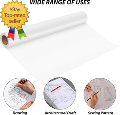 Tracing Paper Roll 36 Inches X 30 Yards Large White Pattern in unique style