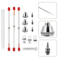 1 Set/10PCS Airbrush Needle and Nozzle Replacement Airbrush Repair Supply