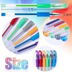 Aen Art Glitter Gel Pens for Adult Coloring 1 Count (Pack of 36), 36 Colors