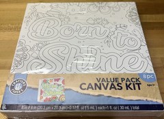 Tiny canvas paint and brush kit, Born to Shine, Sealed, NEW