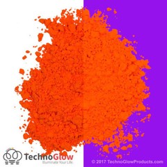 Fluorescent Powder, FIREHOUSE ORANGE – UV Reactive Powder / Pigment