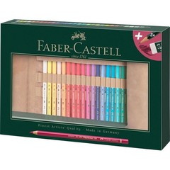 Faber-Castell Polychromos Colored Pencils Set of 30 with Leather Roll – Premium