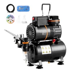 Uimoso Airbrush Kit Dual Fan Air Tank Compressor System Kit with 3.5L Air Tank
