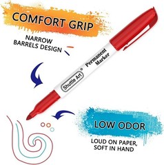 30 Colors Permanent Markers, Fine Point, Assorted Colors, Works on Plastic,Wo…