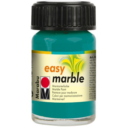 Marabu 13059039-098 Easy Marble Quick Drying Turquoise Paint, 15 mL