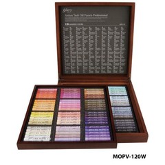 Mungyo Gallery Artist Soft Oil Pastel 120 Colors Professional MOPV-120w Wooden