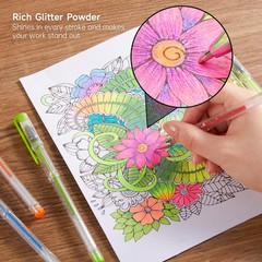 240 Piece Glitter Gel Pen Set 120 Colors With Refills For Art And Writing