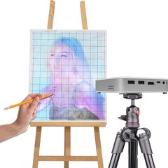 Artograph Smart HD Digital Art Projector with Remote, Wi Fi, and Case, White