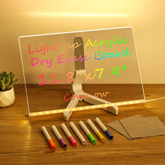 LED Note Board with 7 Colors, 12″X8″ Lumiboard Led Drawing Board for Kids, Light