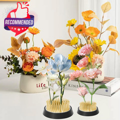 3 Pcs Flower Frog Pin Holder, Round Metal Flower Frog Vase Arranger Pin Holder