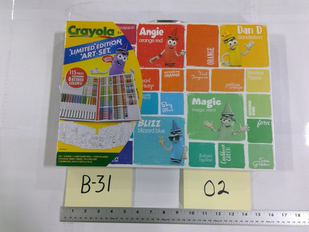 Crayola Limited Edition Art Set 115 Pc 8 Retired Colors Case Crayons Markers Kit