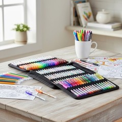 Gel Pens for Adult Coloring Books, 160 Pack Artist Colored Gel Pen with 40% More