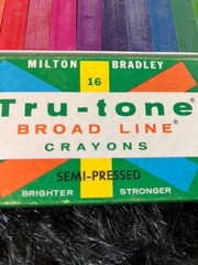 Set of 16 TRU TONE Crayons Made in the USA Semi Pressed