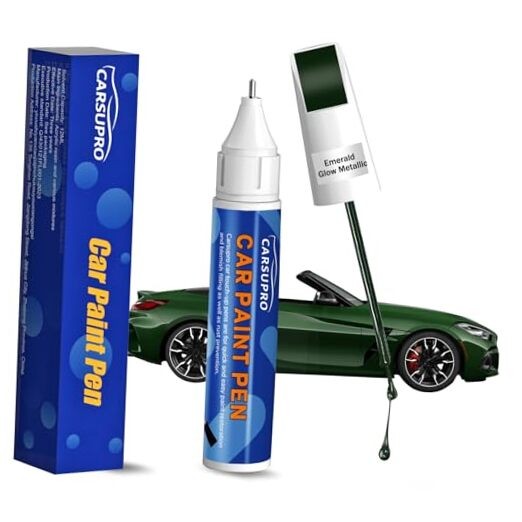 Green Touch Up Paint for Cars,Car Paint Emerald Glow Metallic Green series
