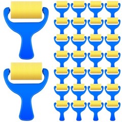 50 Pcs 3″ Foam Paint Brushes for Foam Paint Roller Small Sponge Roller with B…