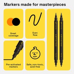 5 Black Fabric Markers for Clothes and Textiles – Permanent No-Bleed Fabric D…