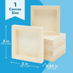 Bright Creations Wood Panel Canvases for Painting – 5 x 5 5×5 inch, inch