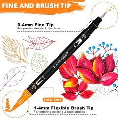 Comprehensive Art Supplies Kit: 128 Color Brush Markers for Creative Projects