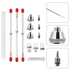 1 Set/10PCS Airbrush Needle and Nozzle Replacement Airbrush Repair Supply