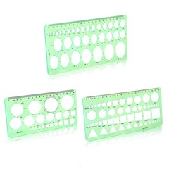 3PCS Circle Template，Plastic Circle Stencils, Geometric Circle Template f