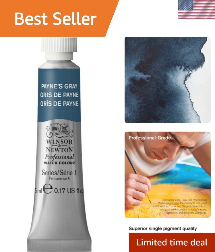Professional Watercolor, 5ml 0.17-oz Tube, Payne’s Gray