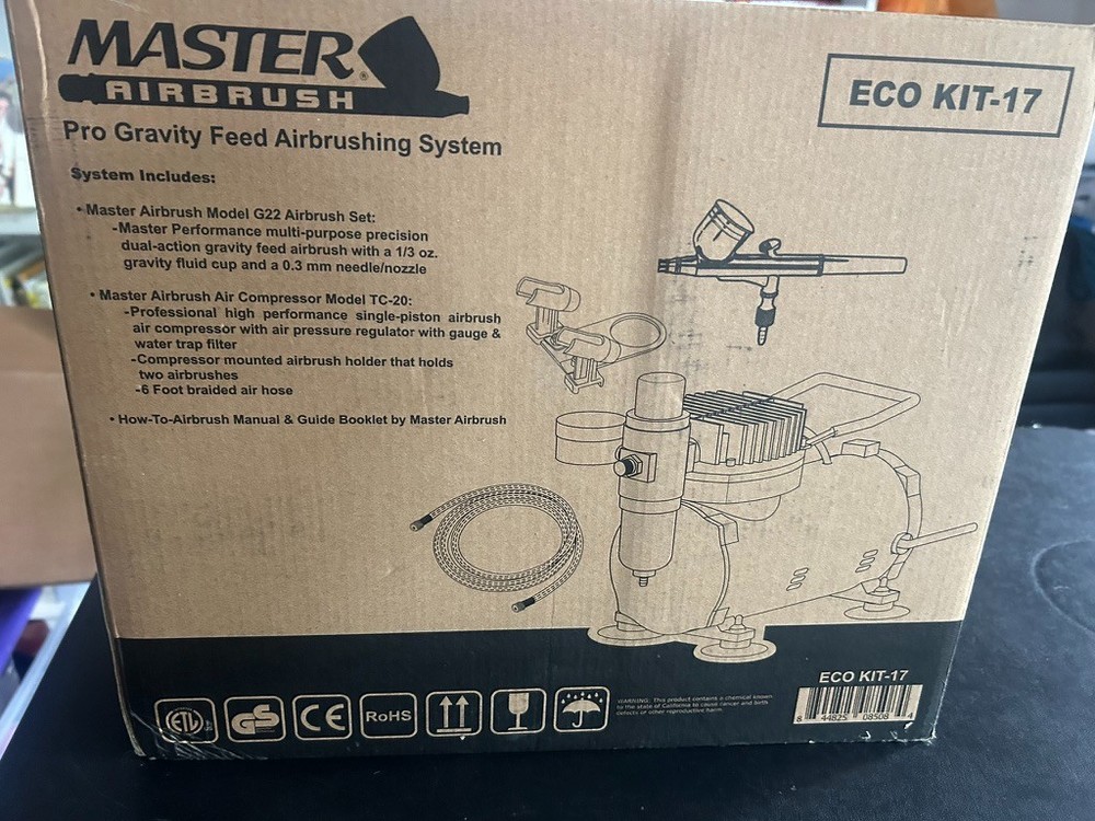 Master Airbrush ECO KIT-17 Pro Gravity Feed G22 TC-20 Set