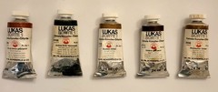 10 LUKAS Sorte 1 Vintage Artists Oil Paints 24ml Made In Germany