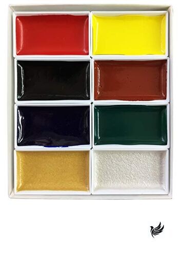 Kissho Japanese Painting Paints Gansai water color High-Quality 8 Colors