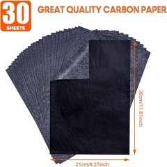 Carbon Paper for Tracing Graphite Transfer-Paper – PSLER 30 Pcs Black Graphite P