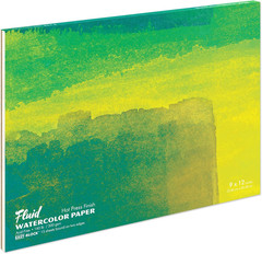 Fluid Artist Watercolor Paper Block, 9 X 12 Inches, 15 White Sheets, 140 Lb (300