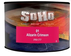 SoHo Urban Artist Oil Paint Alizarin Crimson 430ml Can Professional PR177 NEW 01
