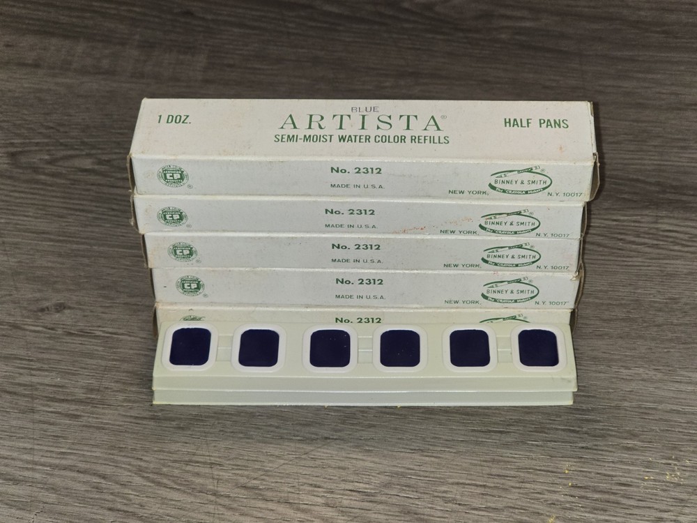 Now Vintage 1950s Binney & Smith Crayola Watercolor Refill Pans 1 Doz