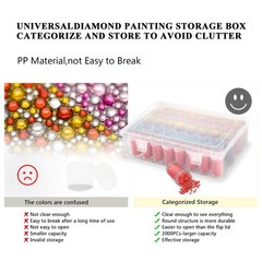 Diamond Painting Storage Containers with Lids – 70PCS Portable Transparent 70