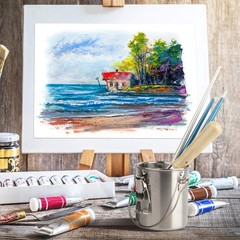 Paint Brush Cleaner and Stainless Steel Holder – 6.6 oz for Easy Painting