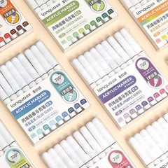 “9-color Acrylic Marker Set with Brush Tip for Diy Art and Crafts”