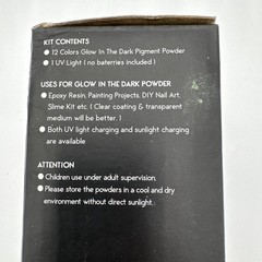 Glow in The Dark Pigment Powder 12 Colors Luminous Powder Set for Epoxy Resin