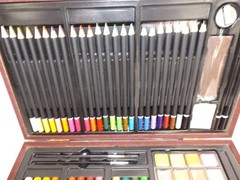 Art Advantage 🎨Deluxe Multi Media Art Set Wood Case 82 pcs & 10 BONUS brushes !