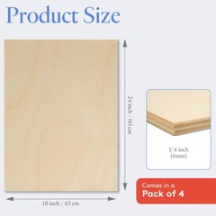 Baltic Birch Plywood, 6 mm 1/4 x 18 x 24 Inch, B/BB Grade Sheets| Woodpeckers
