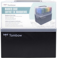 Tombow 56179 Dual Brush Pen Set in Marker Case – 108 Piece