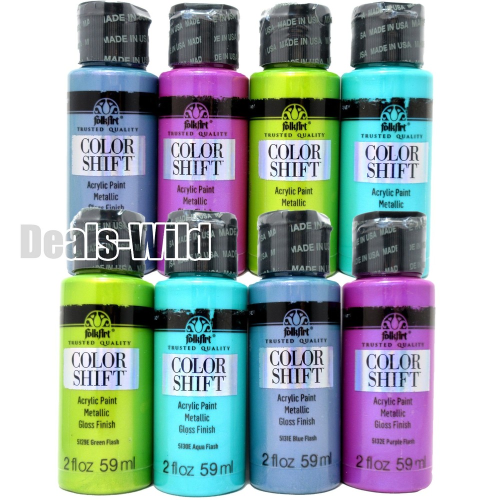 1 Color Shift Metallic Gloss Finish FolkArt Acrylic Paint 2oz – Pick Any Color