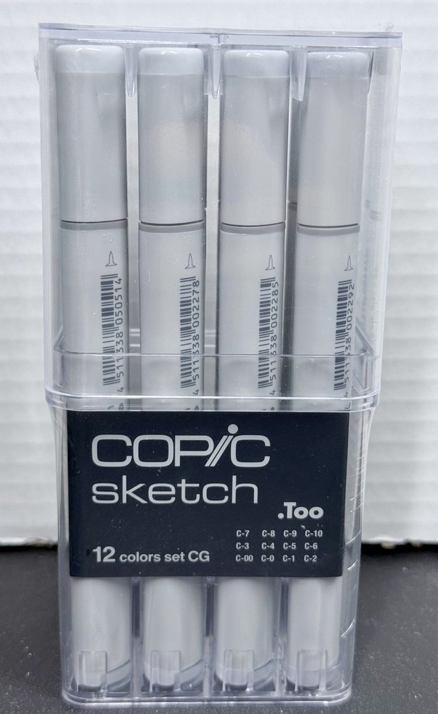 Copic Sketch Markers 12 pc set of Cool Gray ~ Brand New Sealed