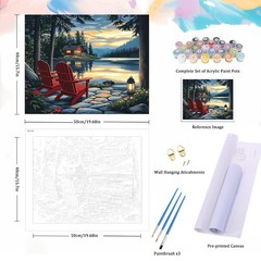 Paint by Numbers Kit for Adults DIY Oil Painting 6×10 inch Wall Art Decor Gift