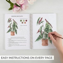 Beautiful Watercolor Workbook for Beginners – Relaxing 6.5 x 9 inches, Multi