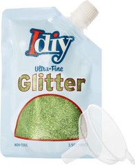 iDIY Ultra Fine Glitter Chartreuse Green (100g, 3.5 oz) Extra Fine Glitter w