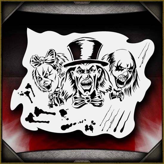 Clowns 4 Airbrush Stencil Template Paint Airsick