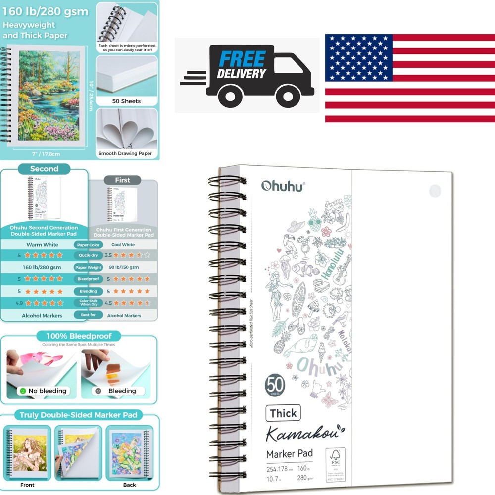 Creative Art Sketchbook 7×10 Inches 160 lb Paper Perfect for Painting Sketching
