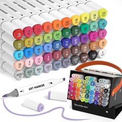 50/1 Alcohol Brush & Chisel Tip Marker Set for Drawing, Coloring, Adults