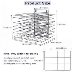 LIAQICHA Premium Iron Art Drying Rack with 8 Removable Shelves for Classroom …