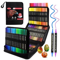 Acrylic Paint Pens, 100 Colors Dual Tip Acrylic Markers, Glass Paint Pens Con…