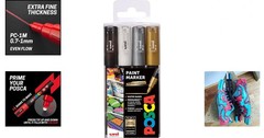 Versatile 4-Pack Extra-Fine Paint Markers – Quality for All Surfaces